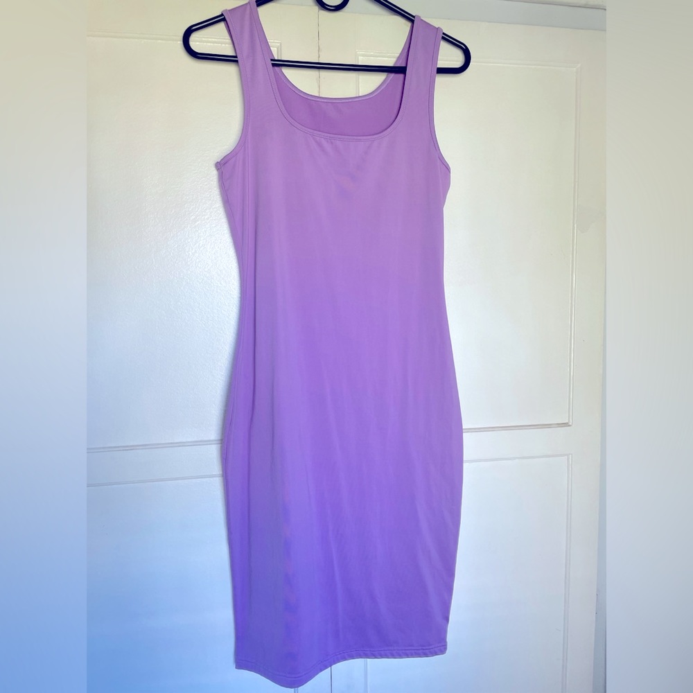 Lavender Purple Maternity Midi Dress